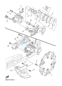 WR250F (2GB7 2GB8 2GB9) drawing REAR BRAKE CALIPER