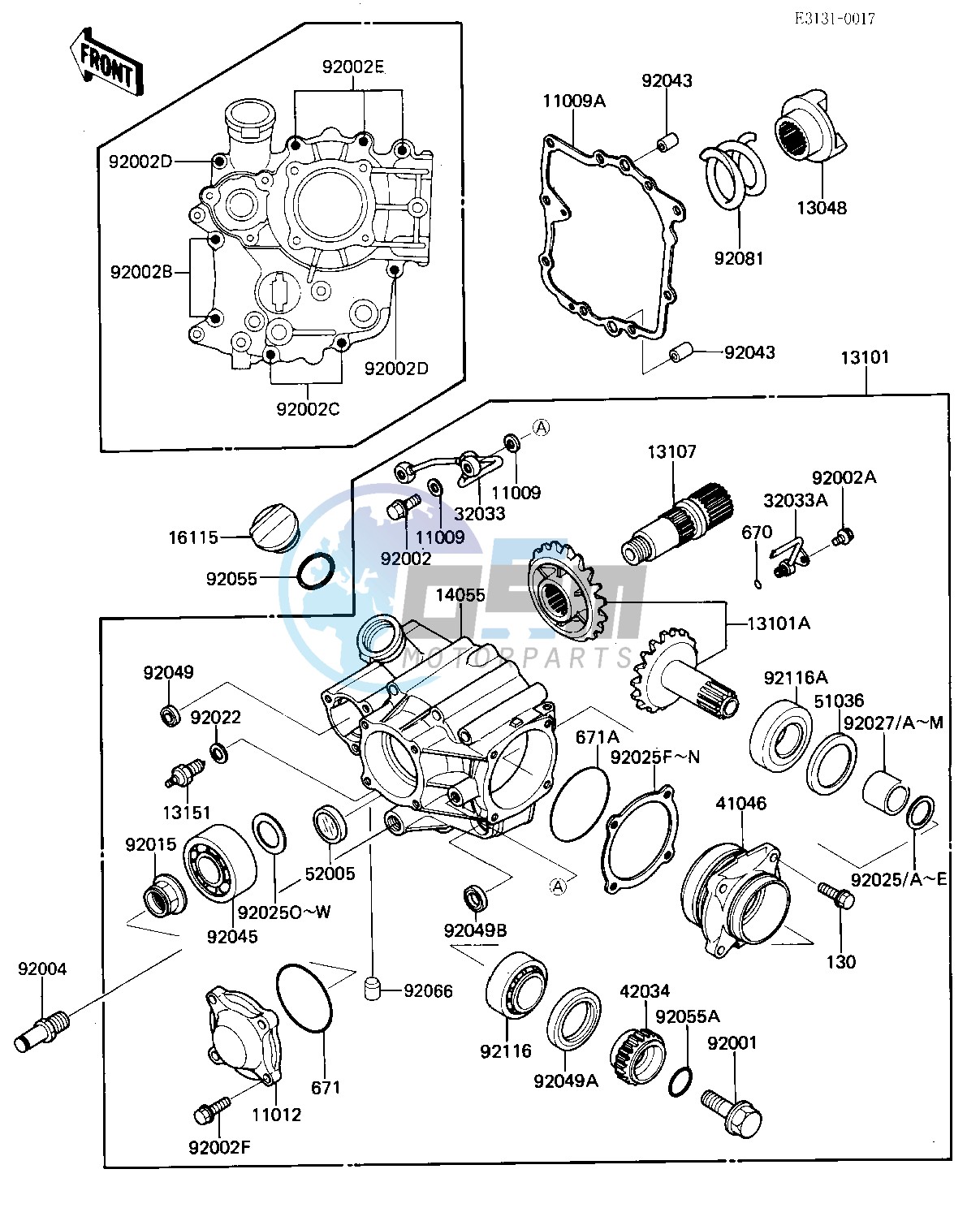 FRONT BEVEL GEARS