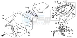 CBR1000RR9 Australia - (U / MME PSW SPC) drawing SEAT