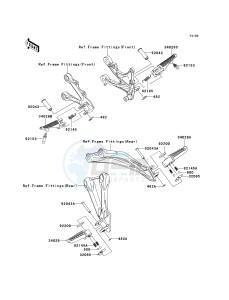 ZX 600 N [NINJA ZX-6RR] (6F) N6F drawing FOOTRESTS