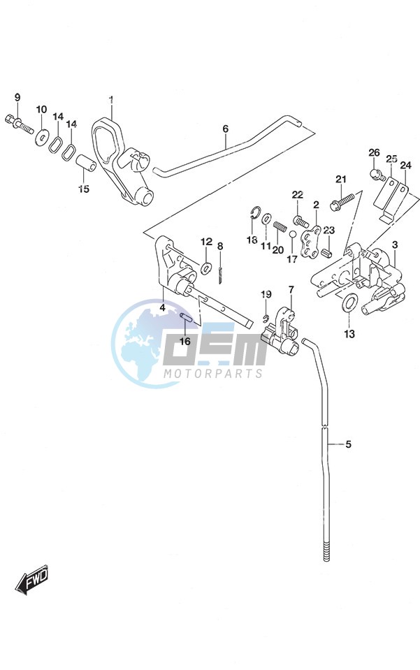 Clutch Rod Non-Remote Control