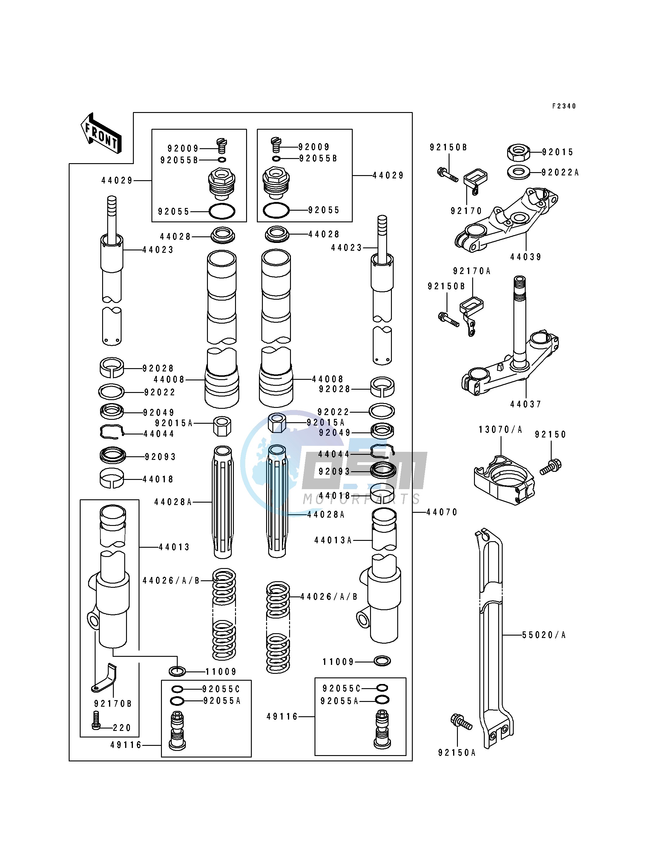 FRONT FORK -- KX100-B5_B6- -