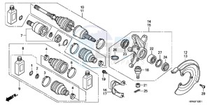 TRX420FPEC drawing FRONT KNUCKLE (4WD)