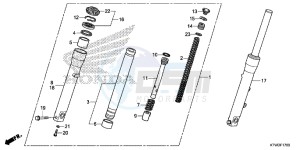 SH300AD SH300i E drawing FRONT FORK