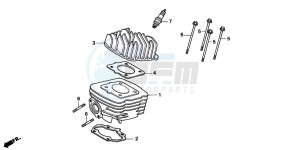 SFX50 drawing CYLINDER/CYLINDER HEAD