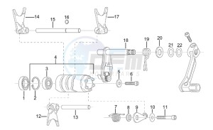 etx 125 1998 drawing Grip shift