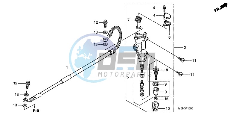 RR. BRAKE MASTER CYLINDER