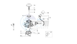 VARIANT SPORT - 125 CC VTHSG000 4T E3 drawing CARBURETOR SPARE PARTS