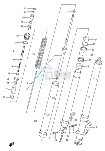 GSX-R750 (E2) drawing FRONT DAMPER (MODEL W X)