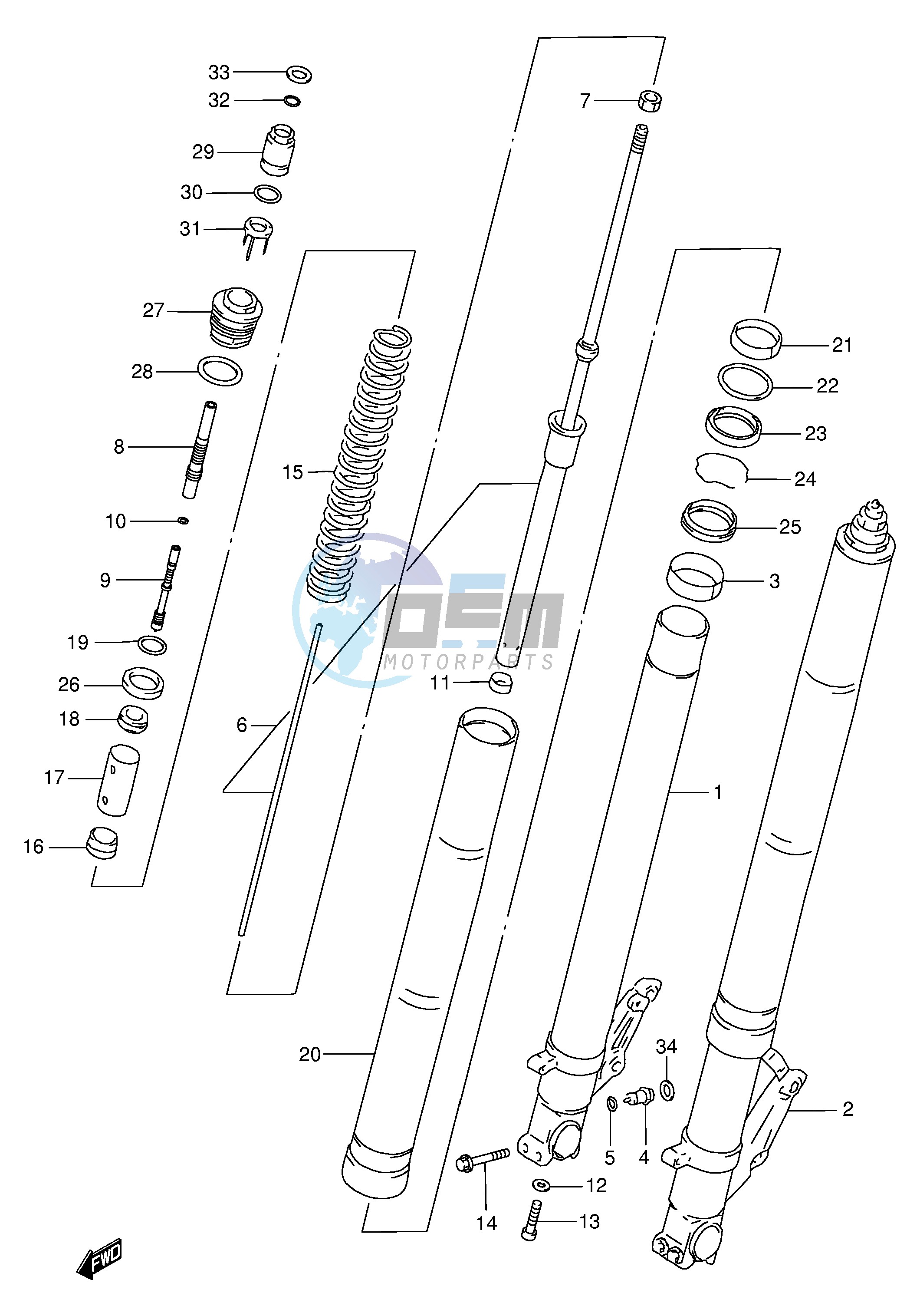 FRONT DAMPER (MODEL W X)