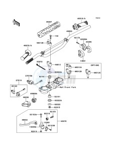 KX450F KX450FEF EU drawing Handlebar