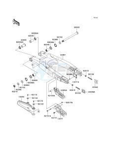 KX 250 T [KX250F] (7F) T7F drawing SWINGARM