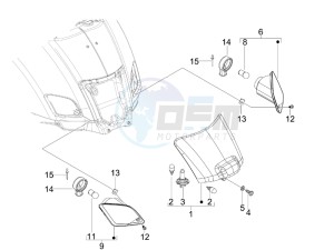 GTS 300 ie Touring drawing Tail light - Turn signal lamps