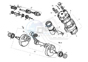 GPR RACING - 50 cc drawing CRANKSHAFT-CYLINDER