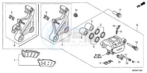 NT700VB drawing REAR BRAKE CALIPER