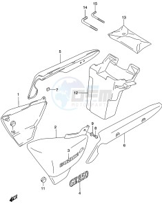 GZ250 (K3) drawing FRAME COVER (MODEL K3)