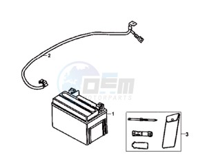 FIDDLE II 50 45KMH NEW ENGINE drawing BATTERY / TOOLKIT