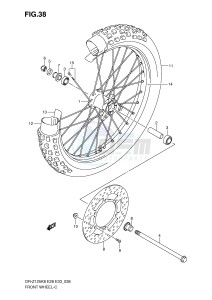 DR-Z125 (E28-E33) drawing FRONT WHEEL (DR-Z125L)