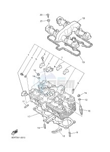 XJR1300 (5WMW) drawing CYLINDER HEAD