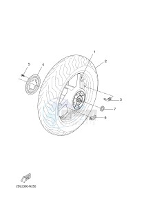 YPR250RA XMAX 250 ABS EVOLIS 250 ABS (2DL7 2DL7) drawing REAR WHEEL