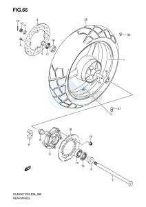 DL650 (E3-E28) V-Strom drawing REAR WHEEL (DL650K7 K8 K9 L0)