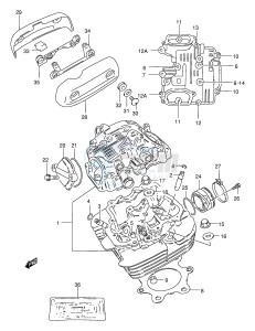 GZ250 (E1) drawing CYLINDER HEAD