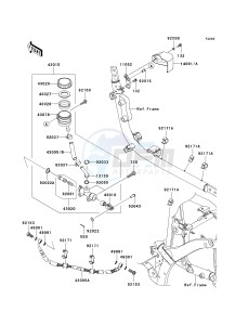 VN 900 B [VULCAN 900 CLASSIC] (6F-9F) B9F drawing REAR MASTER CYLINDER