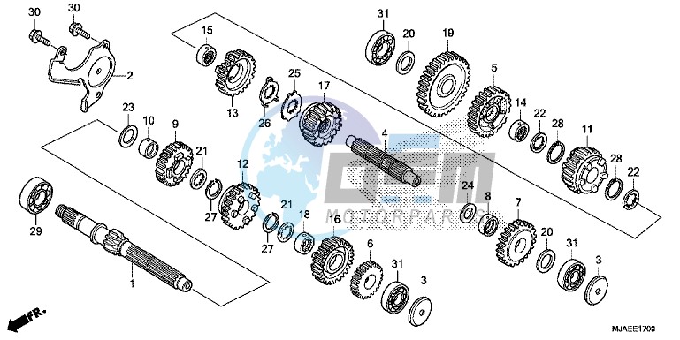 TRANSMISSION (VT750CS/ C2B/ C2S/ C)