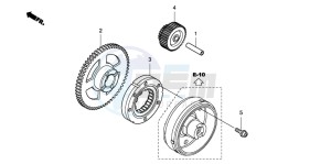 TRX420TE FOURTRAX ES drawing STARTING GEAR