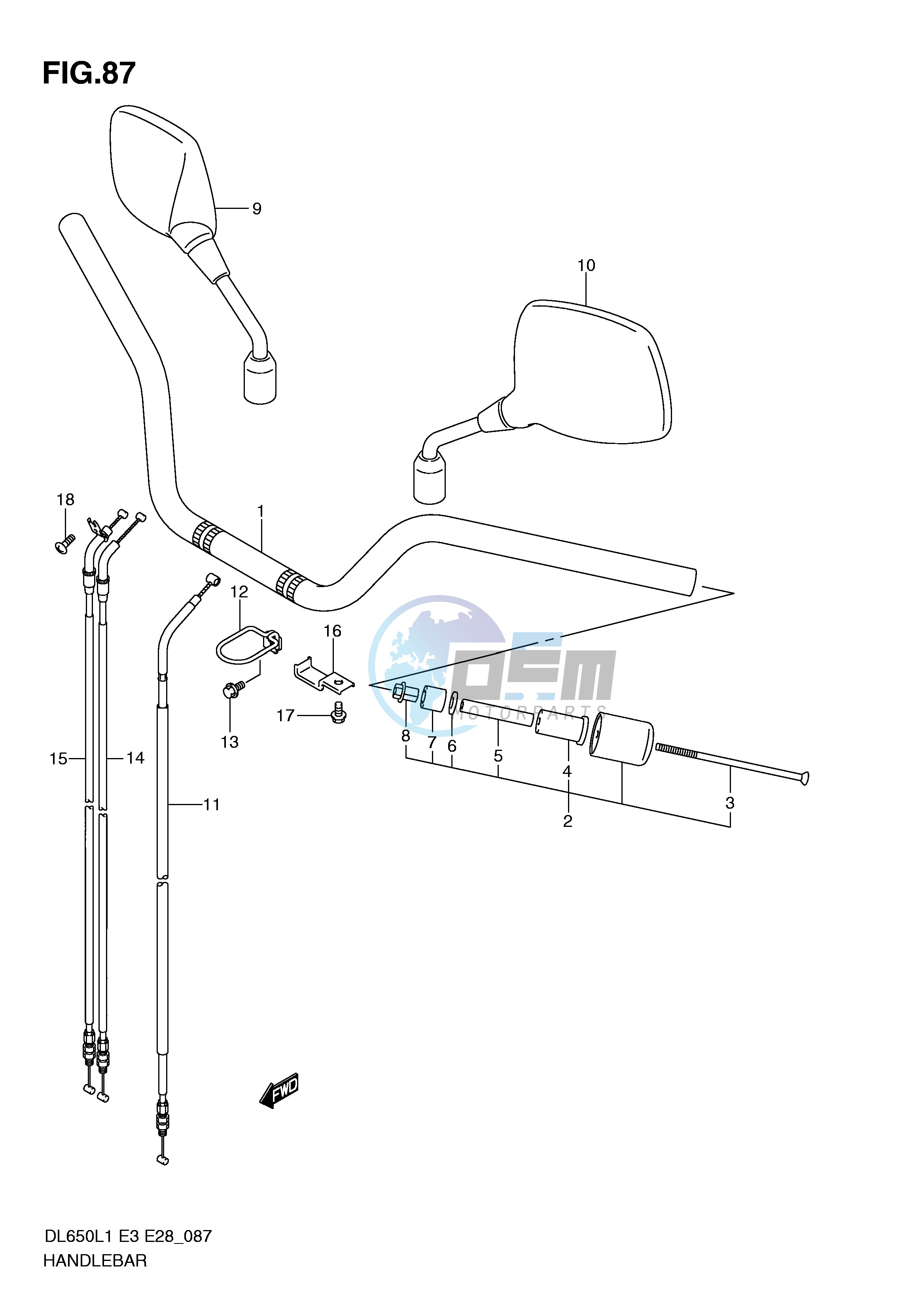 HANDLEBAR (DL650L1 E28)