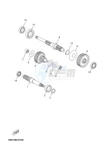 YPR125R XMAX 125 EVOLIS 125 (2DM3) drawing TRANSMISSION