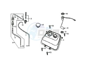 FIDDLE II 50 drawing FUEL TANK - FUEL CUT