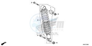 TRX500FM1H TRX500 ED drawing REAR CUSHION