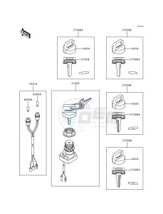 KLF 300 B [BAYOU 300] (B5-B9) [BAYOU 300] drawing IGNITION SWITCH