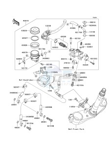 ZX 1400 A [NINJA ZX-14] (A6F-A7FA) A6F drawing FRONT MASTER CYLINDER