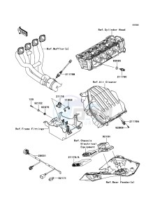 Z1000SX ABS ZX1000HDF FR GB XX (EU ME A(FRICA) drawing Fuel Injection