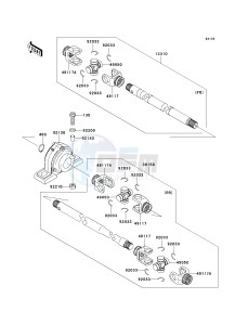 KAF 620 S [MULE 4010 TRANS4X4 HARDWOODS GREEN HD] (S9F-SAF) SAF drawing DRIVE SHAFT-PROPELLER