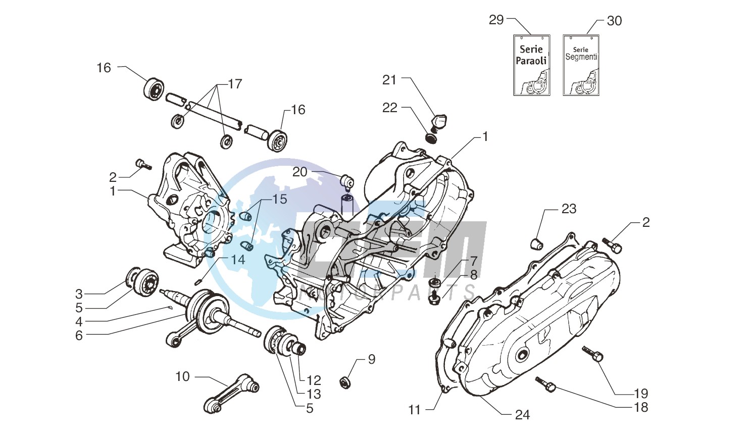 Crankcase - Crankshaft - Carter