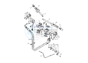 FZR 1000 drawing STEERING HANDLE -CABLE