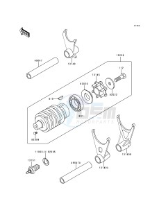 ZX 600 E [NINJA ZX-6] (E4-E6) [NINJA ZX-6] drawing GEAR CHANGE DRUM_SHIFT FORK-- S- -