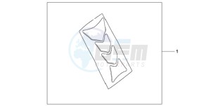 CBR1000RR9 UK - (E / MK) drawing TANK PAD HRC LOGO