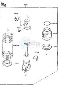 KL 650 A [KLR650] (A6-A9) [KLR650] drawing SHOCK ABSORBER-- S- -