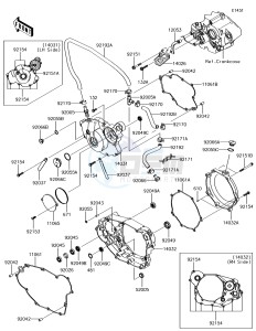 KLX450R KLX450AJF EU drawing Engine Cover(s)