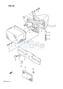 DR125S (E2) drawing REAR COMBINATION LAMP