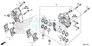 CBR1000RRG CBR1000 - Fireblade Europe Direct - (ED) drawing FRONT BRAKE CALIPER (CBR1000RR/ RA)