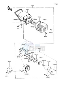 VN750 A [VULCAN 750] (A6-A9) [VULCAN 750] drawing TAIL LAMP