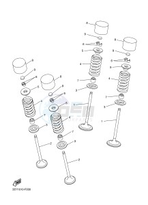 WR250R (32DN) drawing VALVE