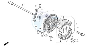 VT1100C SHADOW drawing REAR BRAKE PANEL