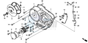 NX650 500 DOMINATOR drawing RIGHT CRANKCASE COVER