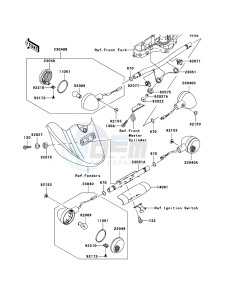 VN1600 CLASSIC TOURER VN1600-D1H GB XX (EU ME A(FRICA) drawing Turn Signals